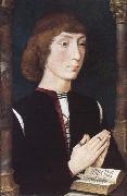 Hans Memling A Young Man at Prayer Spain oil painting artist